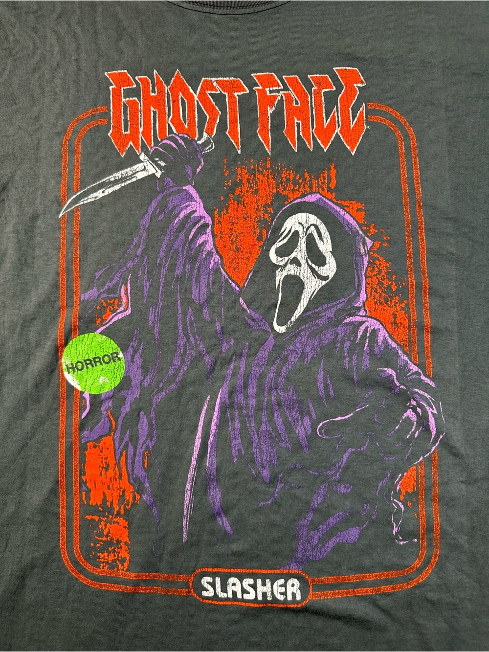 Bioworld Ghost Face Slasher Tee - Black with Purple & Orange